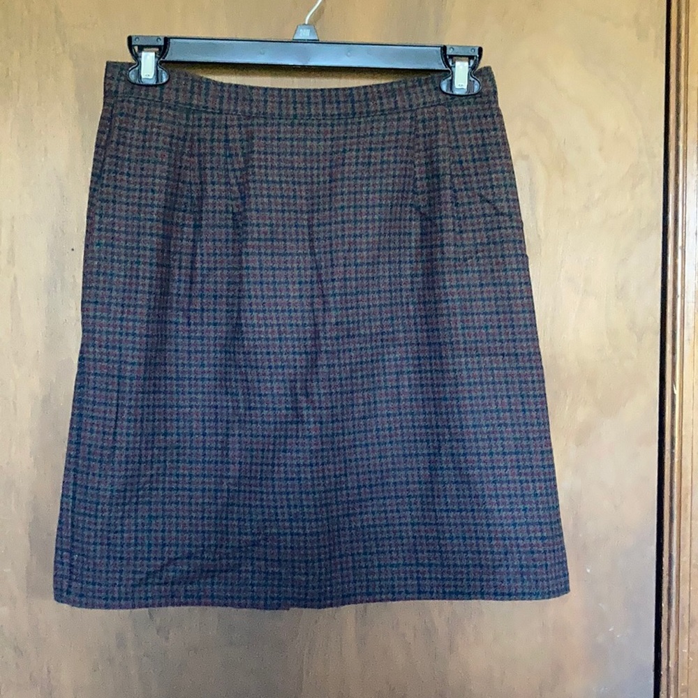 Vintage plaid office skirt